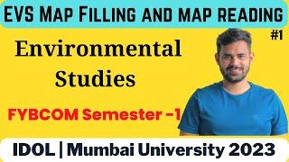 FYBCOM EVS map filling sem 1 | environmental studies map filling  | Mumbai University