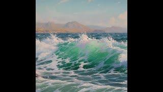 How to draw the sea,how to draw a big wave, foam and splashes,sea oil #2 |how to draw sea #art