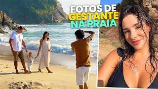 FIZ MEU ENSAIO GESTANTE EM FAMÍLIA NA PRAIA! *ficou lindo demais* | Amanda Lunelli