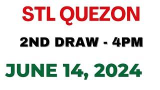 STL Quezon 2nd draw result today live 14 June 2024