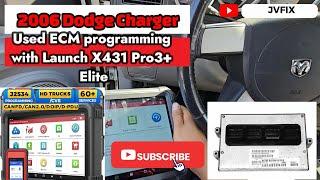 How to program used ECU on 2006 Dodge Charger with Launch X431 Pro3+ Elite Amazing Scanner!