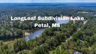 Longleaf Acres Subdivision Lake in Petal MS