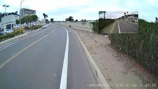 Riding in Mission Valley on Camino Del Rio South from Texas St to Auto Cir