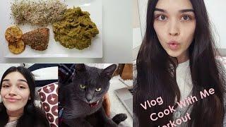 Vlog | Cook With Me | My Workout | OOTD