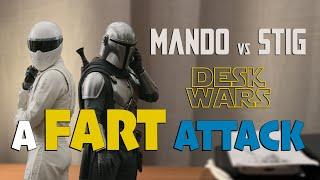 AI Desk Wars - Mandalorian vs Stig - a Fart Attack Star Wars comedy skit