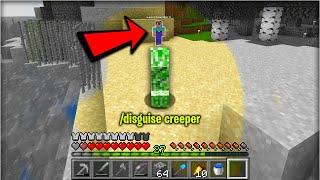 Scaring a minecraft steve disguised as a creeper