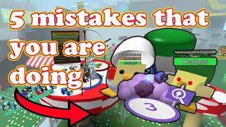 5 *MISTAKES* That Bee Swarm Players Make | Bee Swarm Simulator