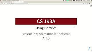 Marty Stepp CS 193A Android App Development Winter 2019 Lecture 09 Libraries
