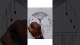 easy circle scenery drawing #shorts #viralshorts