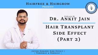 Hair Transplant Side Effects || हेयर ट्रांसप्लांट के साइड इफेक्ट्स || By Dr. Ankit Jain || Part-II