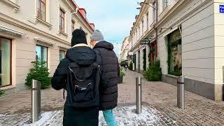 Gothenburg Sweden walk from Saluhallen to Kämpebron on a winter day 4k