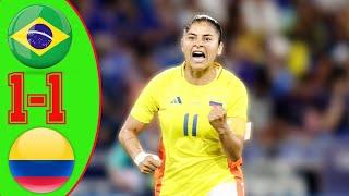 Brasil Femenino x Colombia Femenino Resumen | Amistoso internacional femenino