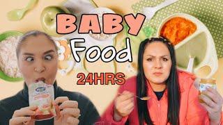 EATING ONLY BABY FOOD FOR 24 HOURS! | HAME USHQIME BEBESH PER 24 OR ! Me  Ejona Vlogs !!