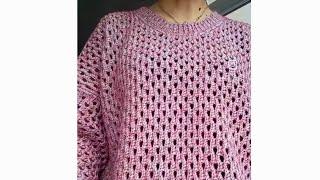 Tiğişi Ajurlu Kazak Yapımı (Part 1)@Renkhane4627_Ayten ce #tigisi #ajurluörgü #crochetblouse ‼️