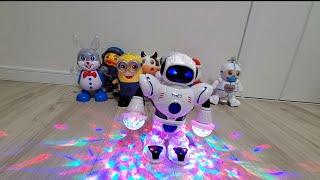Super amazing musical music dancing robot toy rainbow colored lights walking dance