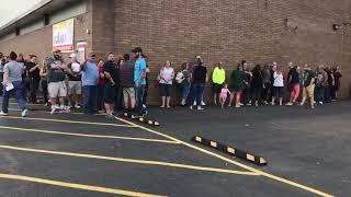 A Line of Friends at Dollar1 in Wooster Ohio 9/15/2019