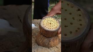 How to make Coconut Agarbatti Stand || Easy To Make #shorts