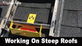 How To Work On Steep Roofs.  The Pivit Ladder Boot