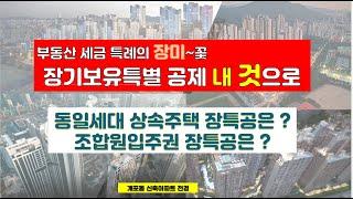 부동산 세금특례 장미 꽃 ~ 장기보유특별공제를  내 것으로  ~(사례 2가지 구체적 설명)