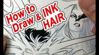 How to ART Draw and INK HAIR for Marvel Comics X-Men Blue issue #9