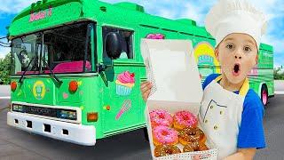 Kids explore Uncle's Baking Bus