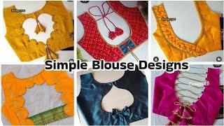 simple daily wear blouse neck design / blouse back neck design /  blausee design / blouse design