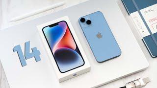 iPhone 14 UNBOXING and Setup - BLUE