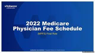 2022 Medicare Physician Fee Schedule (MPFS) Final Rule