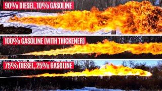 X15 Flamethrower Napalm Mix Comparison Test