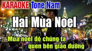 Hai Mùa Noel Karaoke 2021 Tone Nam - Karaoke Nhạc Sống Thanh Ngân