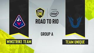 CS:GO - Team Unique vs. Winstrike Team [Vertigo] Map 2 - ESL One Road to Rio - Group A - CIS