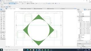 18мая ДИС3 Archicad Перекидка линии привязки стены, вынос кнопки, поворот вида, "развёртка", "зона".