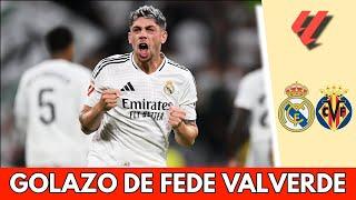 GOLAZO DE FEDE VALVERDE pone arriba al REAL MADRID 1-0 vs VILLARREAL en el BERNABÉU | La Liga