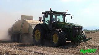 BIG BALING STRAW: JD 8345R & KRONE BIG PACK 1290 - Italy 2014