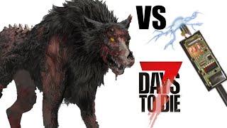 Horde Night Direwolves VS Electric Fence | 7 Days To Die 1.0 Vanilla PS5 Console  (15)