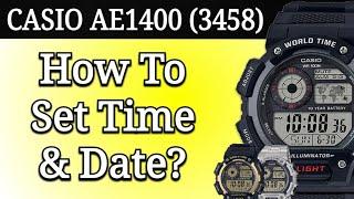 Casio Module 3458 AE-1400WH | Time & Date Settings (Manual) | Digital World Time