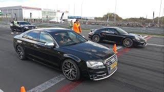 700HP Audi S8 D4 Quattro 4.0 TFSI V8T with Milltek vs Porsche 991 Turbo S