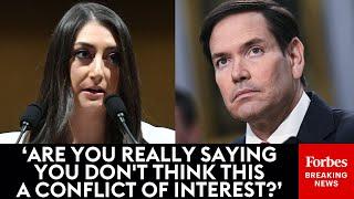 TENSE: Sara Jacobs Presses Marco Rubio About Trump Family Business In The United Arab Emarites