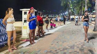 How is Thailand Now? Pattaya Beach Road Scenes - June 2024