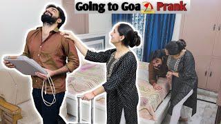 Going Mumbai to Goa Prank on wife | Goa road trip with wife | Hilarious  Prank