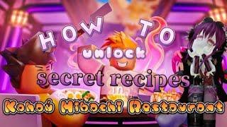 How to unlock the secret recipes in Kohaú Hibachi Restaurant! #tutorial #roblox