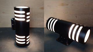 How to Make Decorative Wall Lamps from PVC Pipes and Ceiling Light Fittings