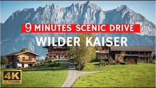 Scenic Drive up to Austrian Mountains in Ellmau  Wilder Kaiser (4K 60fps)