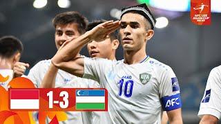 Reigning champion secures knockout stage!  | Indonesia - Uzbekistan | HL | AFC U20 Asian Cup™ 2025