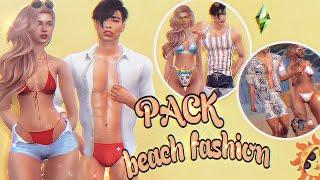 PACK de ROUPAS MASCULINAS e FEMININAS [MODA PRAIA] The Sims 4