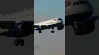 British Airways A320 Neo landing in Brussels