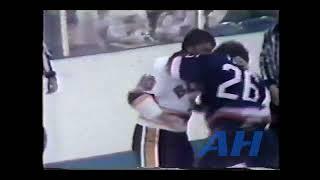 NHL Oct. 26, 1985 Bruce Bell,STL v Patrick Flatley,NYI St. Louis Blyes New York Islanders