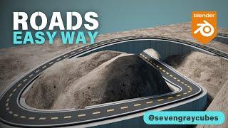 HOW TO make ROADS in Blender - easy way