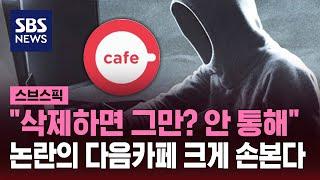 "삭제하면 그만? 안 통해"…논란의 다음카페 크게 손본다 / SBS / 스브스픽