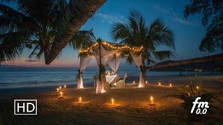 Romantic Candlelight Dinner Music by the Ocean | Relaxing Background & Waves | HD Sleep Music 